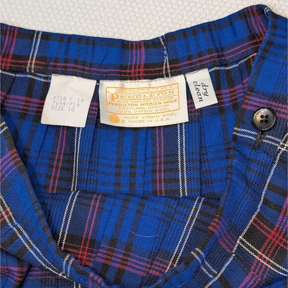 Pendleton Skirt Women's size 10 Pure Virgin Wool Authentic Malcolm Tartan Plaid - Picture 4 of 7